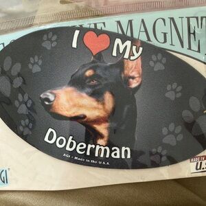 I love my Doberman magnet